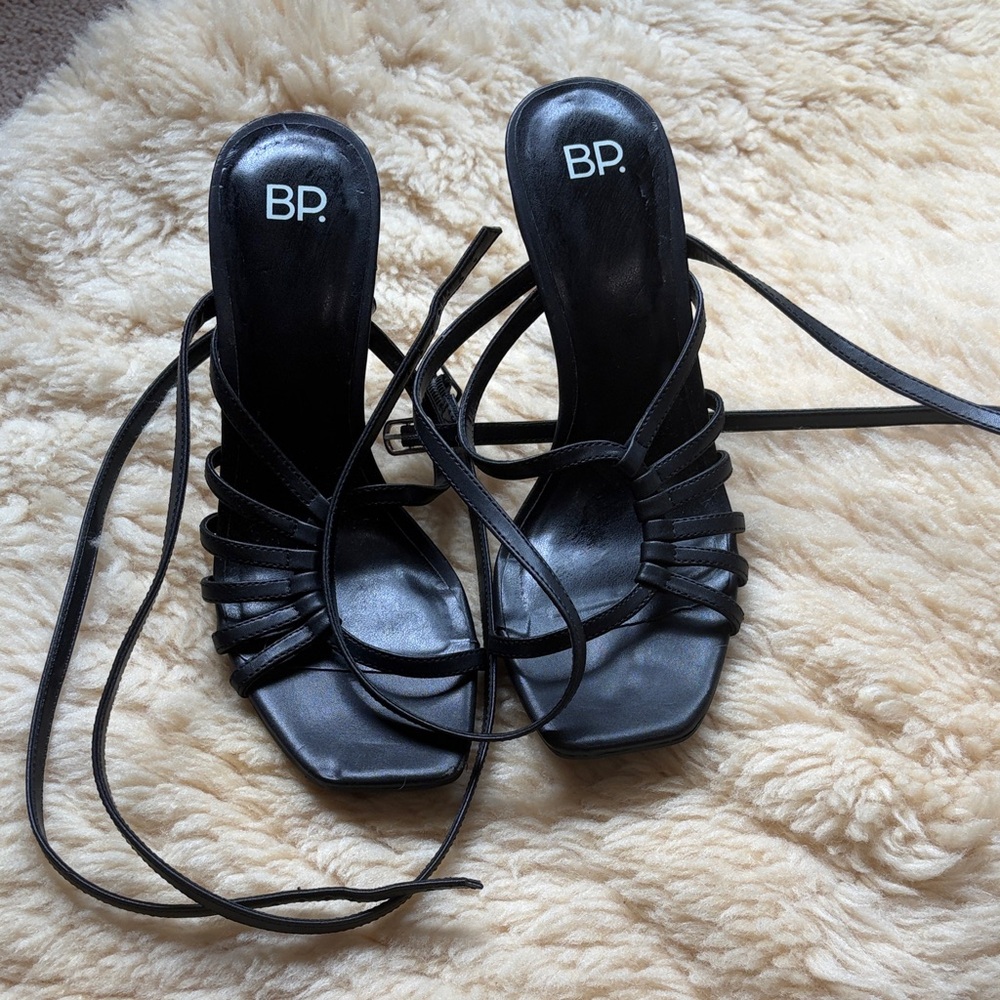 BP Black Strappy Women's Heels